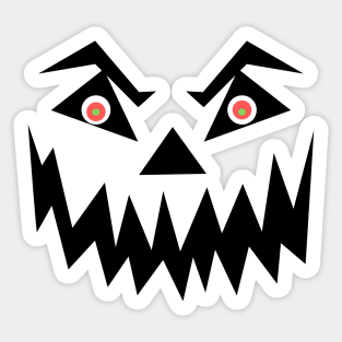 Ghostly face with creepy smile Sticker